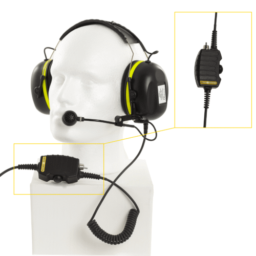 Headset med mikrofon, pannband och 10 m kabel för VMP Station