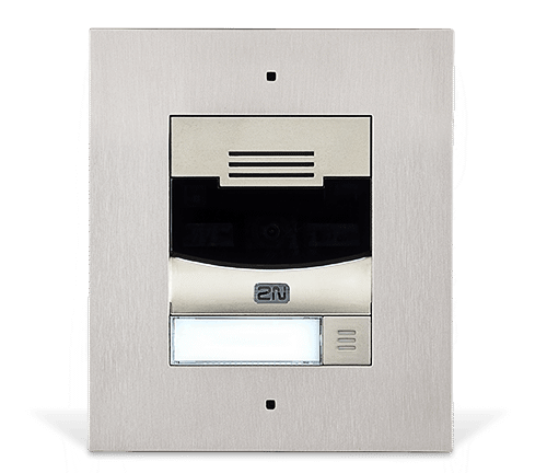 2N® IP Solo med kamera - infälld montering (nickel)