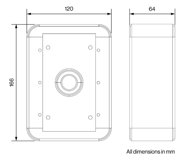 3 Gang Surface Mount Back Box (TA-38) - Bild 2